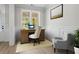 Cozy home office with a traditional desk, neutral decor, and ample natural light at 1698 Cunningham Sw Rd, Marietta, GA 30008