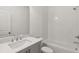 Elegant bathroom features a tiled shower/tub combo and vanity at 2350 Edgar Park Pl # 98, Duluth, GA 30096