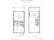 Floor plan showcasing the layout of a townhome including a 2-car garage and a deck at 2350 Edgar Park Pl # 98, Duluth, GA 30096