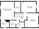 A view of the house's second floorplan which includes the primary bedroom, bath, utility and two bedrooms at 6446 E Windsor Ln, Norcross, GA 30093
