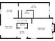 A view of the house's first floorplan which includes the kitchen, dining area, bath, living room and room at 6446 E Windsor Ln, Norcross, GA 30093