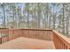 Well-maintained wooden deck surrounded by mature trees at 1506 Knights Trl, Stone Mountain, GA 30083