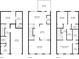 Detailed floor plan showing layout of all levels at 1506 Knights Trl, Stone Mountain, GA 30083