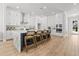 Well-appointed kitchen featuring a central island with seating, stainless appliances, and ample cabinet space at 486 Broom Dr, Cumming, GA 30040