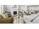 Cozy living room with a fireplace, neutral color palette, and comfortable seating arrangement at 486 Broom Dr, Cumming, GA 30040