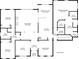 First-floor plan showing layout of kitchen, living room, bedrooms, and bathrooms in detail at 51 Muirfield Ct, Hiram, GA 30141