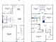 Detailed floor plan showcasing the layout of the home, including bedrooms, living spaces, and two-car garage at 12106 Conrad Cir, Hampton, GA 30228