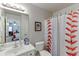 Bathroom with baseball themed decorations and a nice vanity at 4803 Austin Hills Dr, Suwanee, GA 30024