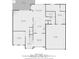 Detailed first floor plan of a spacious house with a living room, kitchen, and a two car garage at 4803 Austin Hills Dr, Suwanee, GA 30024