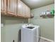 Laundry room with a washer, dryer, and storage space at 4803 Austin Hills Dr, Suwanee, GA 30024