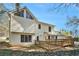 Spacious backyard with a wooden deck, perfect for outdoor entertaining and relaxation at 5110 Montcalm Sw Dr, Atlanta, GA 30331