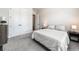 Cozy bedroom with plush carpeting, double closets, and ample natural light at 117 Villanueva Rd, Woodstock, GA 30188