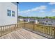 Exterior shot from deck overlooking other properties with blue skies at 117 Villanueva Rd, Woodstock, GA 30188