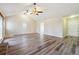 Bright living room with hardwood floors, neutral walls and a vaulted ceiling at 3640 Barbara Dr, Douglasville, GA 30135
