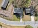 A bird's eye view showcases the property's layout, neighborhood setting, and proximity to the street at 3690 Darrah Sw Way, Atlanta, GA 30331