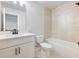 Well-lit bathroom featuring a shower and vanity with modern white cabinets at 4035 Hosch Retreat Dr, Buford, GA 30519