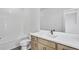 Bathroom featuring a shower-tub combo, modern vanity, and ample counter space at 2637 Camphor Se Xing # 83, Smyrna, GA 30080