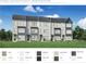 Charming three-story townhome with stone facade, blue trim, with well manicured front yard at 2637 Camphor Se Xing # 83, Smyrna, GA 30080