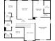 Detailed floor plan of the upper level showing bedrooms, bathrooms, and walk-in closets at 2096 Hamilton Lake Pkwy, Buford, GA 30519