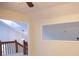 View of upstairs railing and fan with partial view of skylight at 606 Se Riverview Dr # 606, Marietta, GA 30067