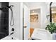 Updated bathroom features a modern vanity, and combination shower and tub at 814 Bank St, Smyrna, GA 30080