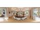 Elegant dining room with tray ceilings, chandelier, and a large table perfect for gatherings at 4385 Hickory Flat Hwy, Canton, GA 30115