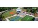 Aerial view of sports complex with a baseball field, basketball court and soccer field at 4385 Hickory Flat Hwy, Canton, GA 30115