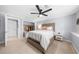 Spacious primary bedroom with a walk-in closet, neutral colors, carpet, and natural light at 420 Longs Peak, Johns Creek, GA 30022