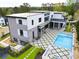 Modern home with a pool, patio, and landscaped backyard, perfect for outdoor entertaining at 4232 Edgewood Ct, Marietta, GA 30068