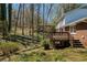 Backyard view with a deck and brick home exterior at 520 Willeo Rd, Roswell, GA 30075