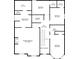 Detailed floor plan showcasing the second story layout, including bedrooms, bathrooms, and laundry room at 406 Dunaway Ct, Grayson, GA 30017
