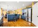 Modern kitchen with stainless steel appliances and a large kitchen island at 859 Pownal Ln, Hampton, GA 30228