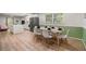 Open concept dining room featuring modern decor and seating for six, great for entertaining at 2612 Clairmont Ne Rd, Atlanta, GA 30329