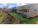 Aerial view of a well maintained backyard with black fencing, multiple decks and green lawn at 722 Laurel Canyon Pkwy, Canton, GA 30114