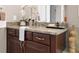 Bathroom vanity with granite countertop and stainless steel fixtures at 722 Laurel Canyon Pkwy, Canton, GA 30114