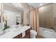 Bathroom featuring a vanity with a countertop and a separate shower at 722 Laurel Canyon Pkwy, Canton, GA 30114