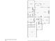 First floor plan with kitchen, living room, bedrooms, and attached garage at 722 Laurel Canyon Pkwy, Canton, GA 30114