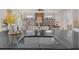 Modern kitchen with a granite island and stainless steel sink at 722 Laurel Canyon Pkwy, Canton, GA 30114