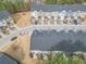 Aerial of townhomes showing well-maintained landscaping, ample parking, and community layout at 3132 Meadowstone Sw Ln, Atlanta, GA 30331