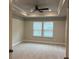 Neutral bedroom with ceiling fan, neutral walls, and carpeted floors at 138 Briargate Dr, Johns Creek, GA 30097