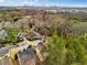 Scenic aerial view featuring a charming neighborhood surrounded by lush trees, and a distant city skyline at 1814 Dupont Nw Ave, Atlanta, GA 30318
