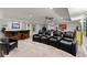 Finished basement featuring a movie viewing area, bar, and recessed lighting at 2314 Edgemere Lake Cir, Marietta, GA 30062