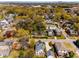 Aerial shot of a neighborhood displaying houses, tree-lined streets, and an overview of the community at 1324 Cambridge Ave. Sw, Atlanta, GA 30344