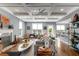 Bright living room with fireplace, coffered ceiling, and open layout great for entertaining guests at 1324 Cambridge Ave. Sw, Atlanta, GA 30344