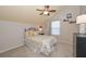 Bedroom with vaulted ceilings, carpet, and decorative decor at 5111 Olive Branch Cir, Powder Springs, GA 30127