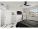 Spacious bedroom with a sleek, contemporary design, large window and television at 1500 Tara Pl # 709, Hampton, GA 30228