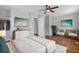 Beautiful bedroom layout with furniture, decor, and hardwood flooring at 6414 Bimini Dr, Forest Park, GA 30297