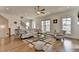 Bright, open living room with hardwood floors, modern furnishings, and natural light at 717 Farmstead Rd, Suwanee, GA 30024