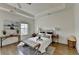 Lovely main bedroom features tray ceilings, abundant natural light and wood floors at 717 Farmstead Rd, Suwanee, GA 30024