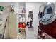 Functional laundry room featuring storage solutions, built-in shelving, and modern washer/dryer at 105 Jefferson Cir, Sandy Springs, GA 30328
